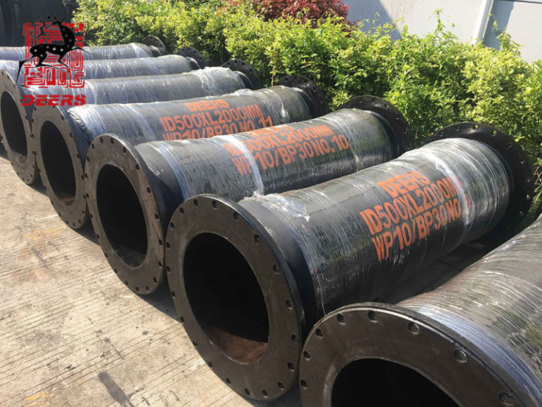 ID500*L2000mm Rubber Discharge Hoses Shipped to Europe with Floats