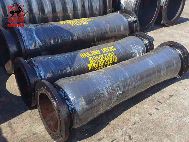 New delivery of discharge rubber hoses for our long-term customer