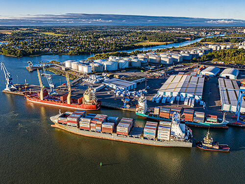 Norrköping harbor at Sweden